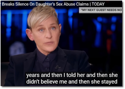 Ellen's mom didnt believe her when she told her mom about how her step-dad had sexually abused her at age 15 (31 May 2019) 
