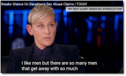 Ellen DeGeneres talks with David Letterman about her experiences of sexual abuse at the hands of her stepfather (31 May 2019)