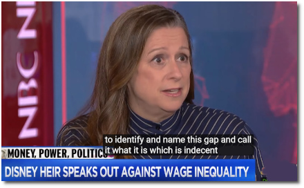 Heiress Abigail Disney says enormous wage-gap between CEO Bob Iger and Disney workers INDECENT (11 June 2019)