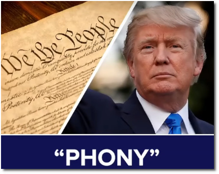 Trump calls part of the Constitution phony (21 Oct 2019)