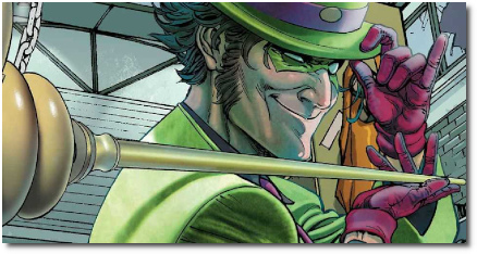 The Riddler tips his hat