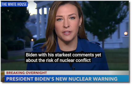 Mary Bruce at the White house reporting that Biden says we face the prospect of Armageddon GMA (7 Oct 2022)